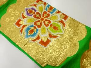 アンティーク　華紋模様織出し袋帯（材料）